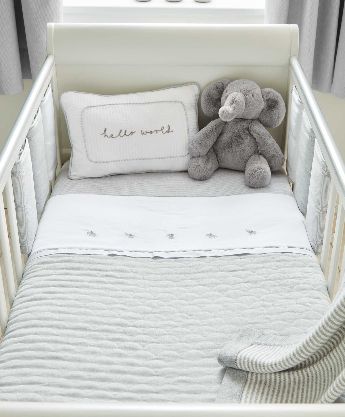 Mamas & Papas Quilts & Coverlets Grey Quilt (2.5 Tog) - Welcome to the World Elephant