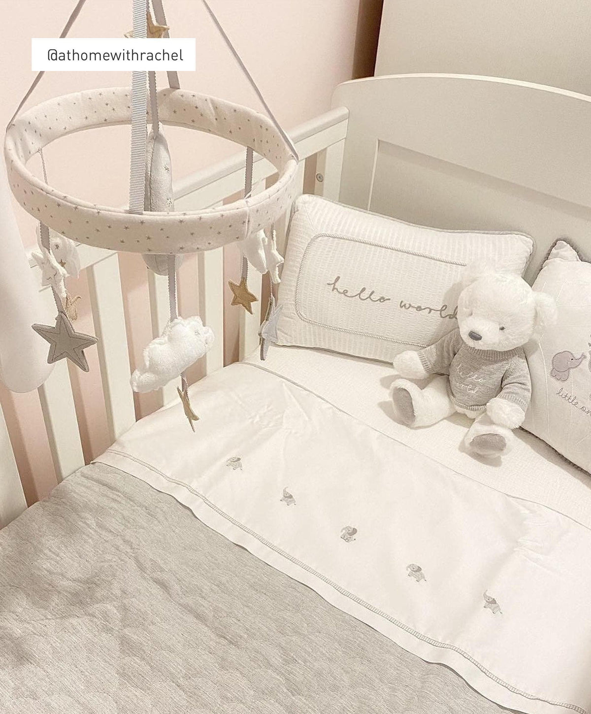 Mamas & Papas Quilts & Coverlets Grey Quilt (2.5 Tog) - Welcome to the World Elephant