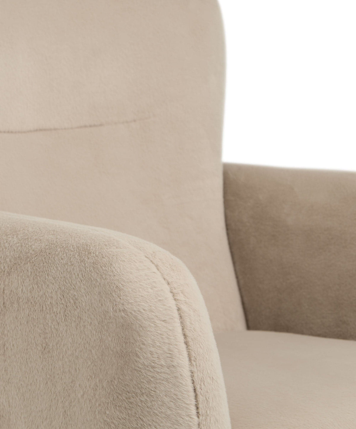Mamas & Papas Settle Nursing Chair & Stool - Almond Sherpa