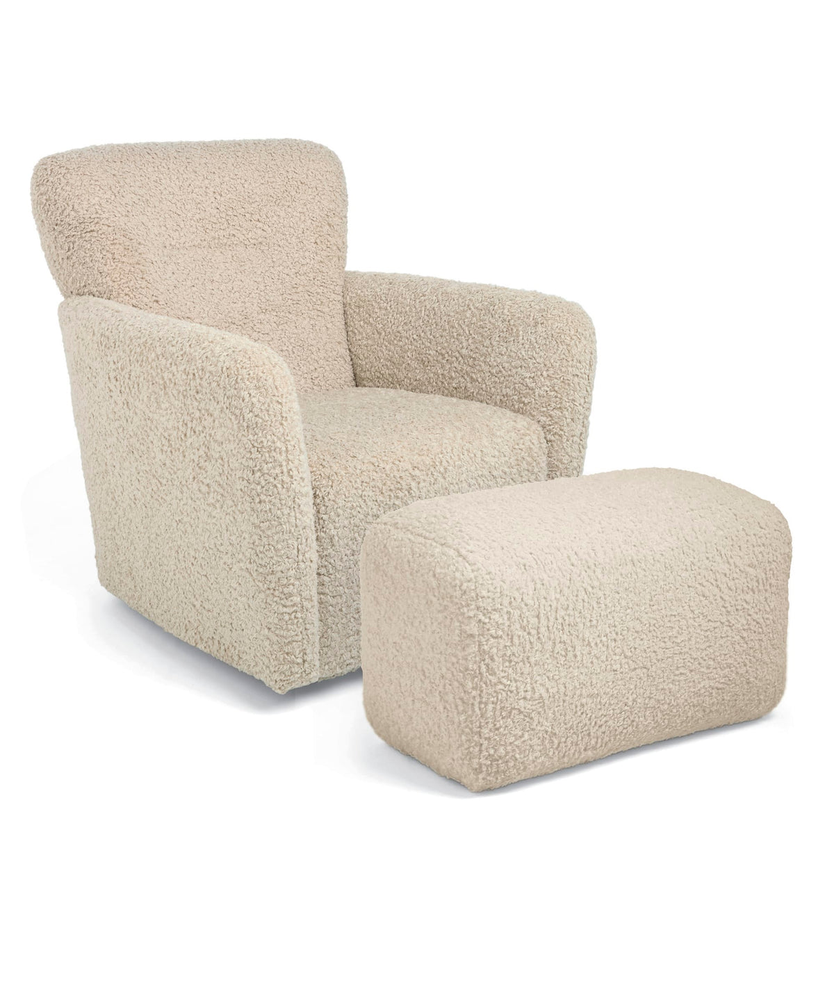 Mamas & Papas Settle Swivel Nursing Chair & Stool - Biscuit Teddy