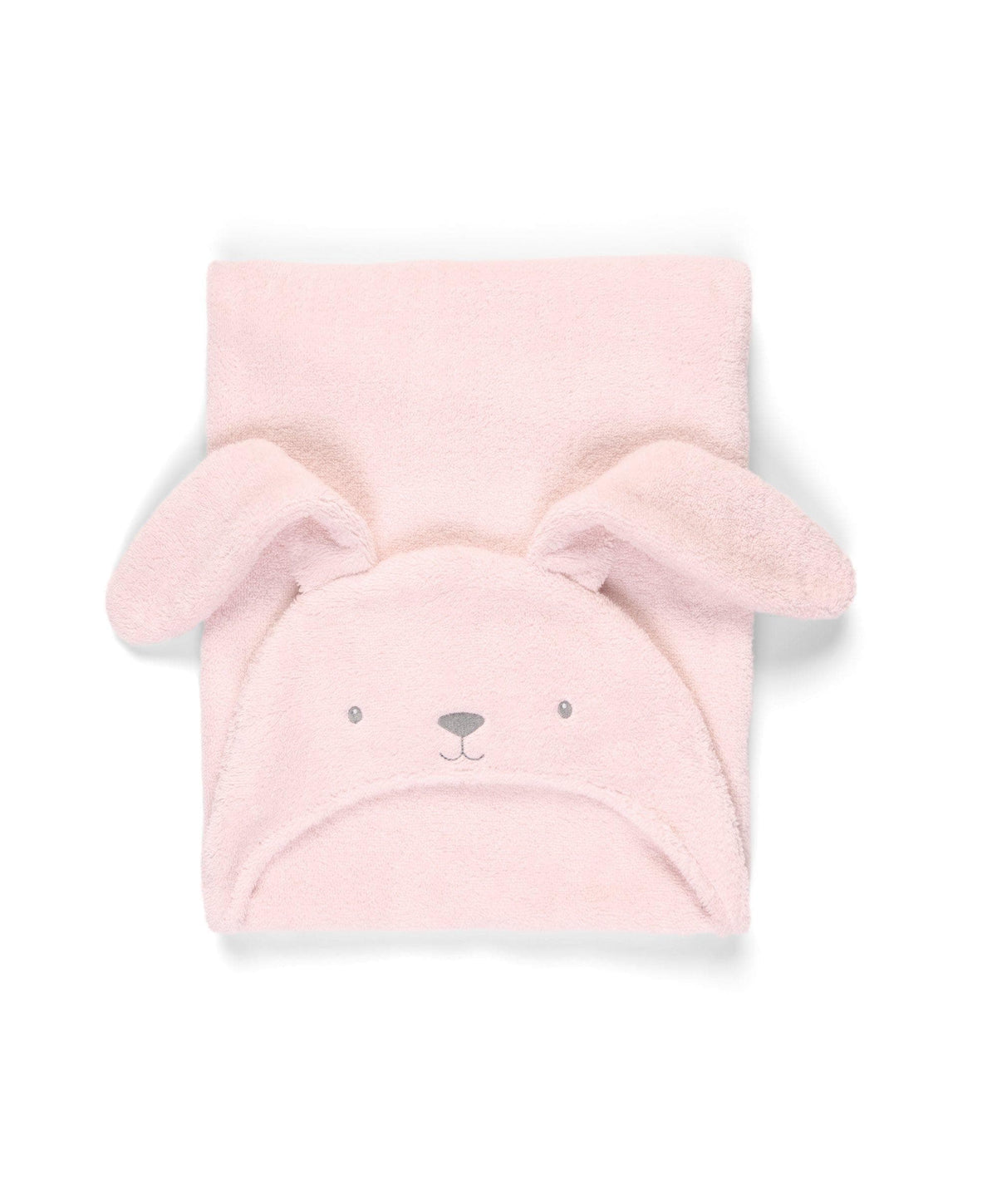 Mamas & Papas Towelling Hooded Baby Towel - Pink Bunny