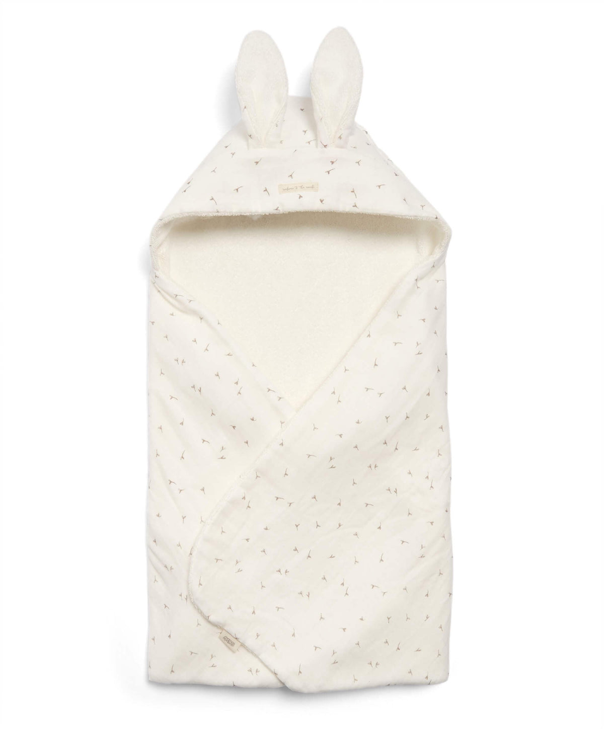 Mamas & Papas Welcome to the World Seedling Seed Hooded Towel - White