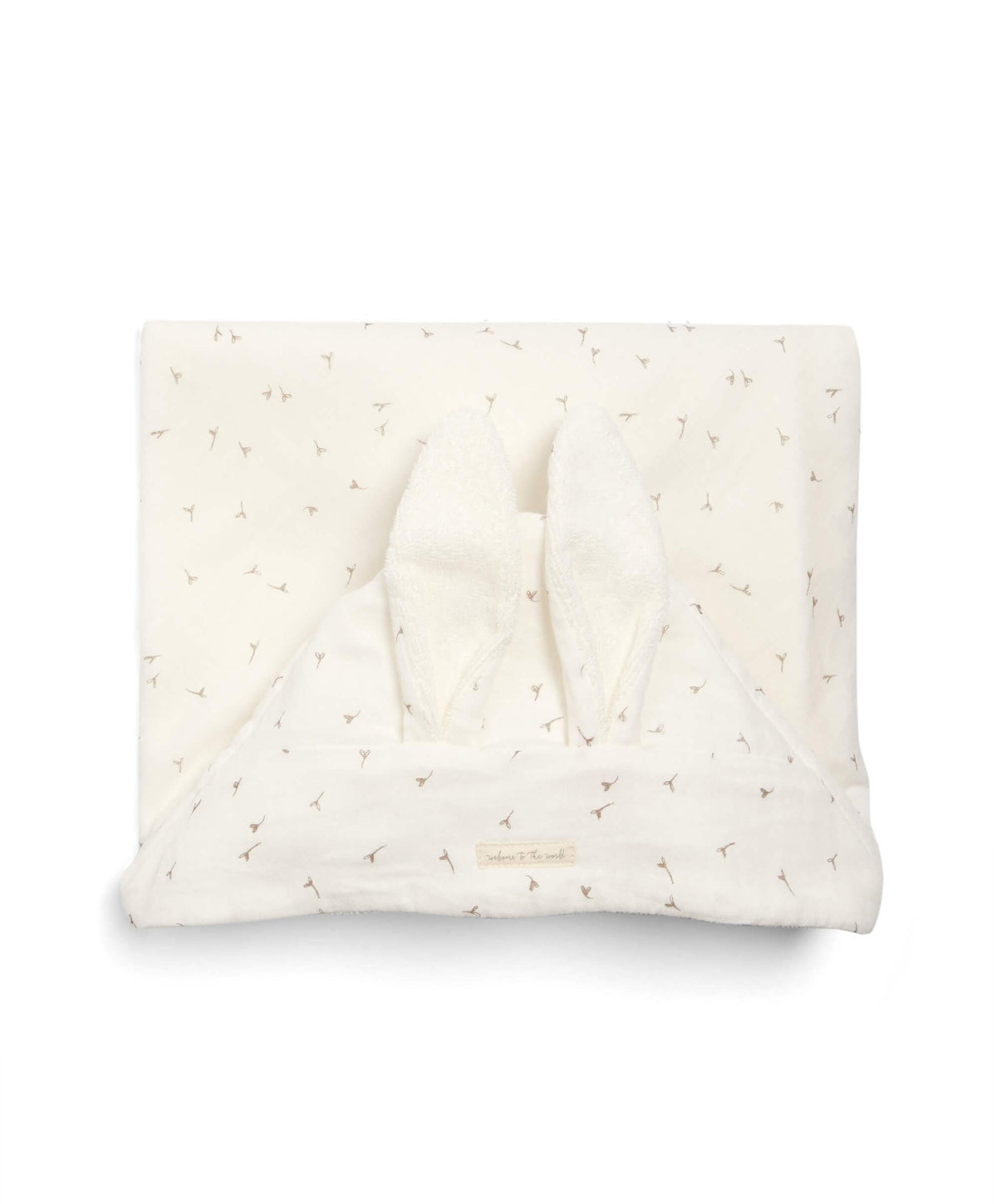 Mamas & Papas Welcome to the World Seedling Seed Hooded Towel - White