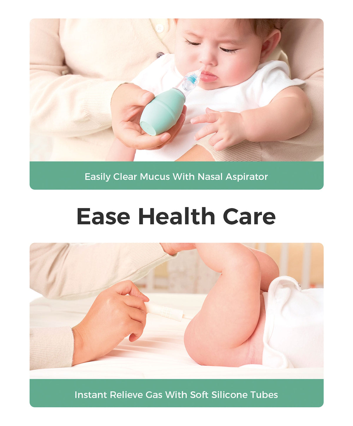 Momcozy Baby Care Momcozy Core Baby Kit - White/Green