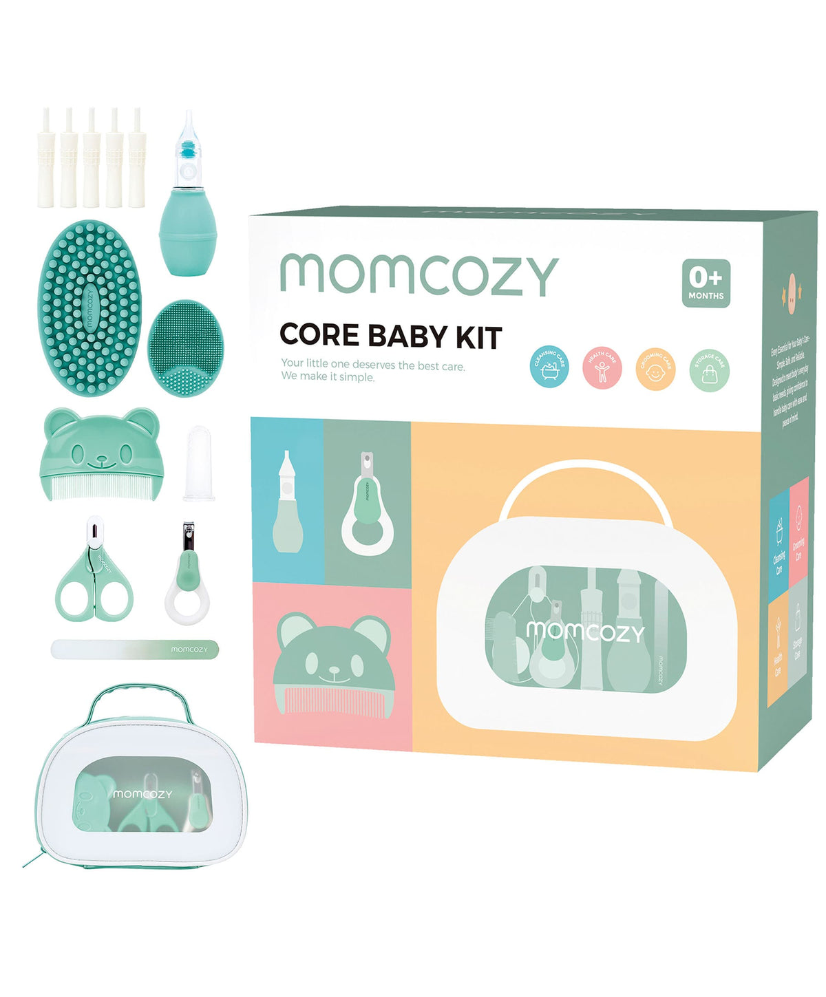 Momcozy Baby Care Momcozy Core Baby Kit - White/Green