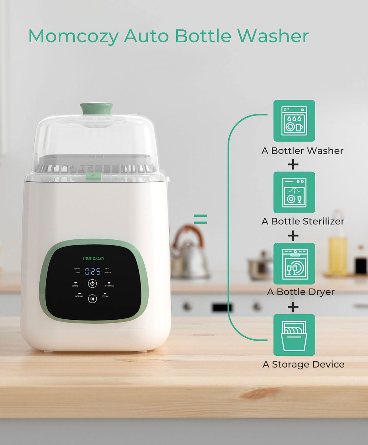 Momcozy Sterilisers Momcozy KleanPal Pro Baby Bottle Washer - Sterilizer