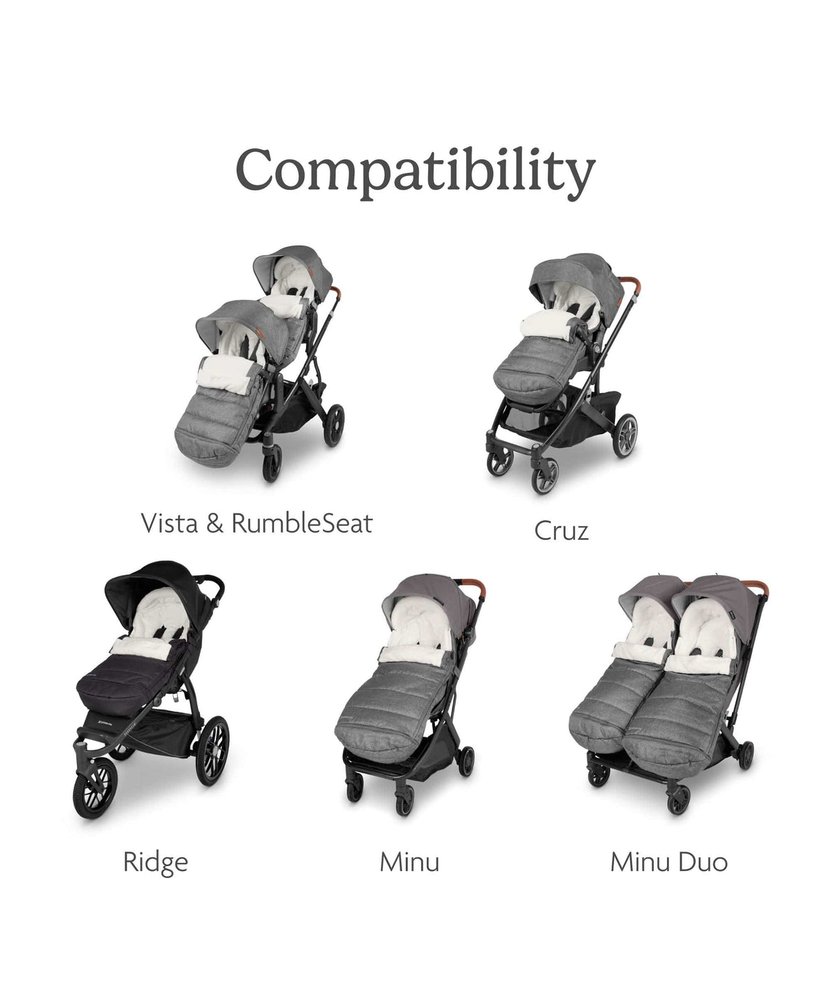 Uppababy Footmuffs UPPAbaby CozyGanoosh – Greyson
