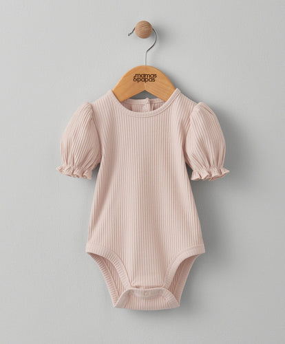 Mamas & Papas All-in-Ones & Bodysuits Pink Short Sleeve Bodysuit