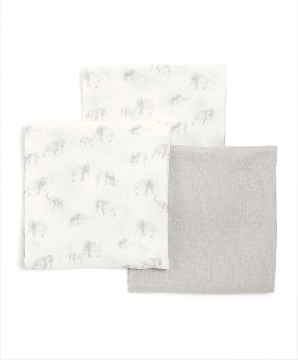 Mamas & Papas Large Elephant Muslin Squares - 3 Pack