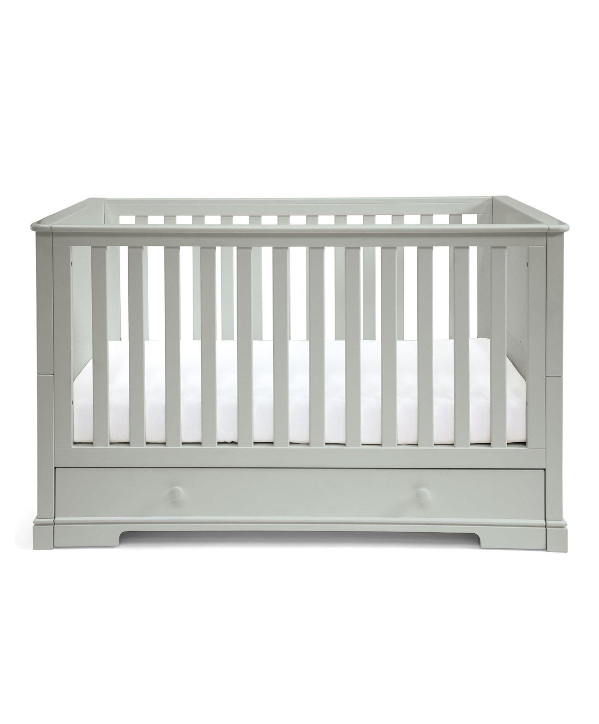 Mamas & Papas Oxford 2 Piece Nursery Furniture Set with Cotbed and Wardrobe - Stone Grey