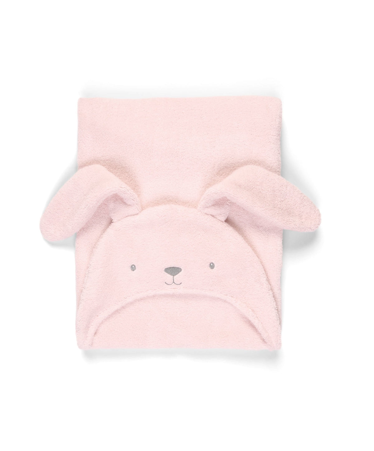 Mamas & Papas Towelling Hooded Towel - Pink Bunny