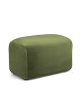 Royton Footstool in Velvet - Olive