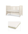 Atlas Cotbed with Premium Pocket Spring Cotbed Mattress - Stone