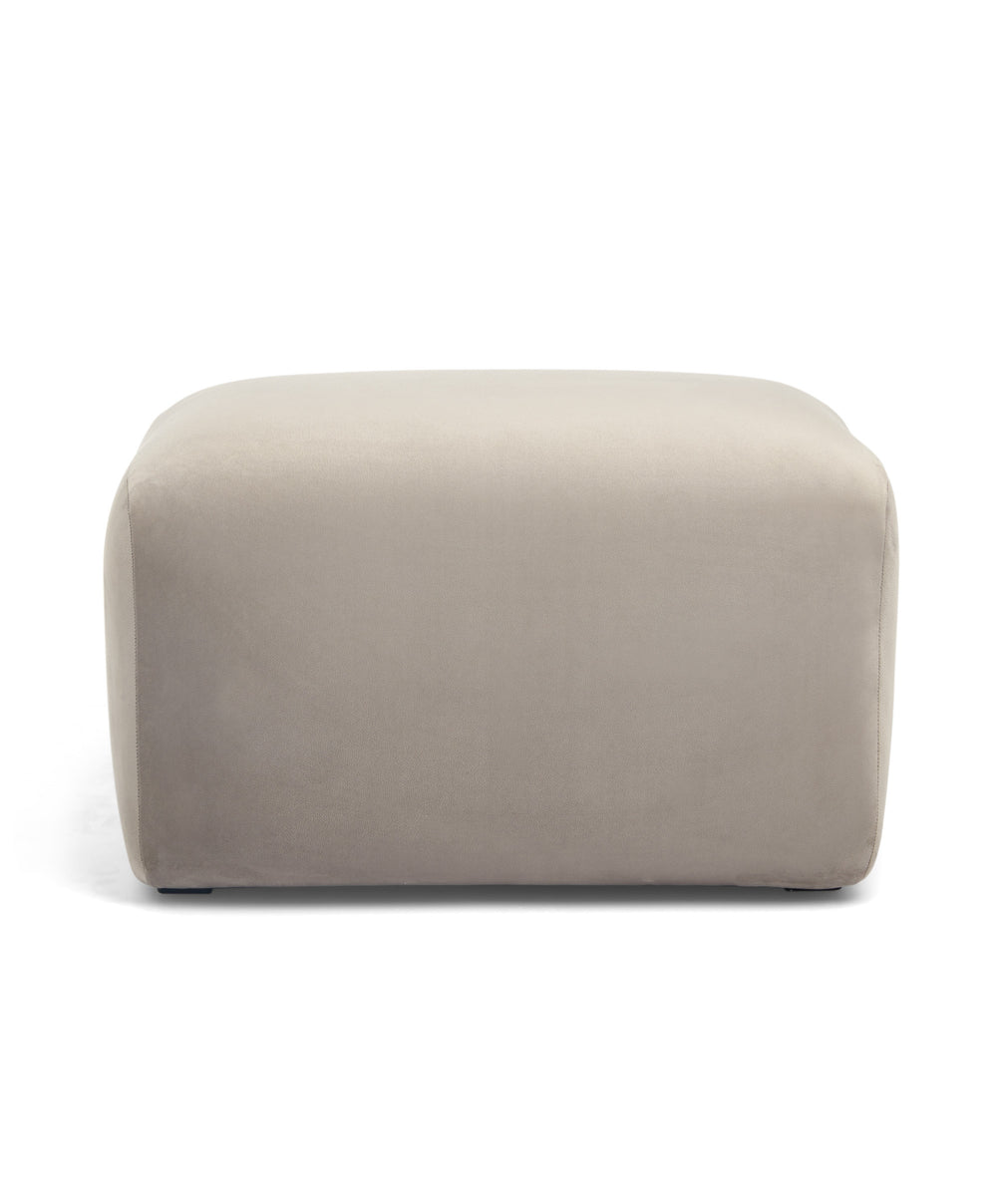 Royton Footstool - Stone Velvet