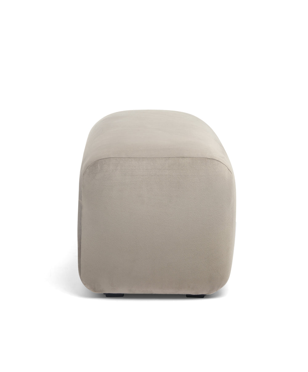 Royton Footstool - Stone Velvet