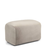 Royton Footstool in Velvet - Stone