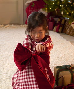 Large Stocking - Gingham 2026 personalisable