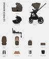 Venicci Upline3 4in1 Pushchair Bundle With Tiago 2 Car Seat (13 Pieces) - Truffle