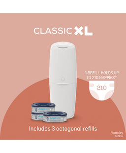 Angelcare Nappy Bins Angelcare Classic XL Nappy Bin - White