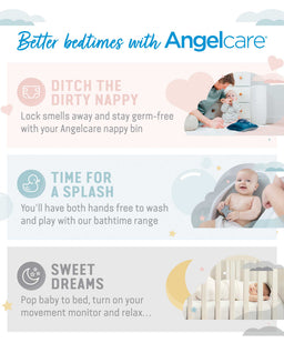 Angelcare Thermometers Angelcare Happy Seal Baby Bath & Room Thermometer - Grey