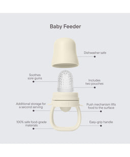 Bibs World Baby Weaning BIBS Baby Feeder & Tray Bundle - Ivory