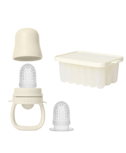 Bibs World Baby Weaning BIBS Baby Feeder & Tray Bundle - Ivory