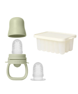 Bibs World Baby Weaning BIBS Baby Feeder & Tray Bundle - Sage