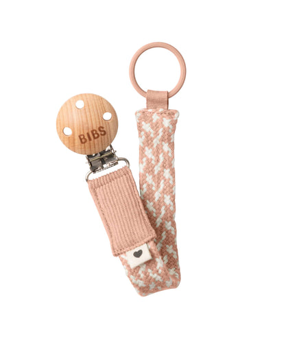 Bibs World BIBS Dummy Clip Braided - Ivory/Blush