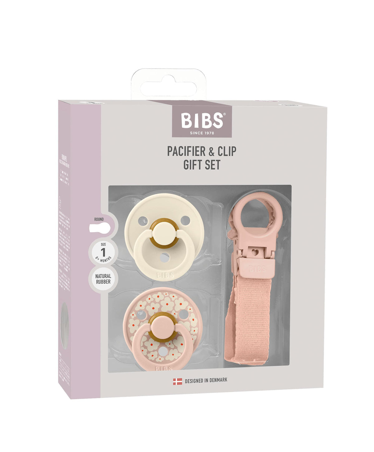Bibs World BIBS Pacifier & Loop Clip Gift Set - Blush