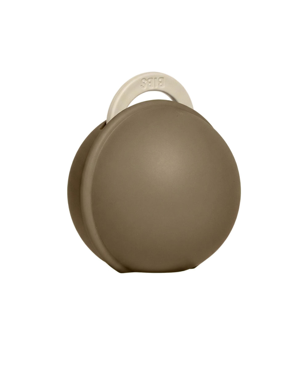 Bibs World Soothers BIBS Colour Pacifier Round Latex Size 1 Vanilla &amp; Pacifier Case Mini - Dark Oak