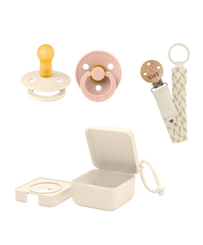 Bibs World Soothers BIBS Dummies Bundle Size 1 (3 Pieces) – Blush/Ivory/Vanilla