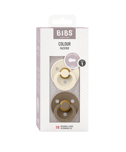 Bibs World Soothers BIBS Dummies Bundle Size 1 (3 Pieces) – Dark Oak/Ivory