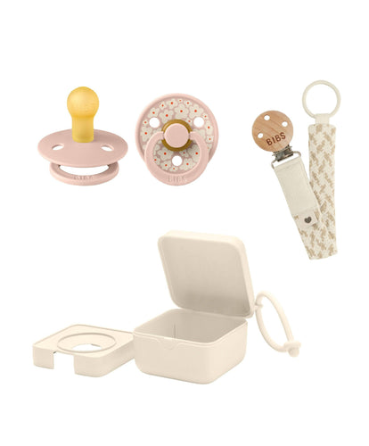 Bibs World Soothers BIBS Dummies Bundles (3 Pieces) – Ivory/Jasmine Blush
