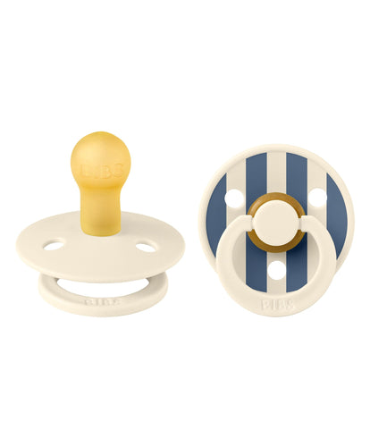 Bibs World Soothers BIBS Pacifier Studio Colour (2 Pack) Ivory/Steel Blue