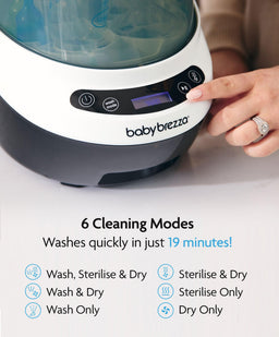 Brezza Bottle Feeding Babybrezza Bottle Washer Pro &  Detergent Tablets - Black