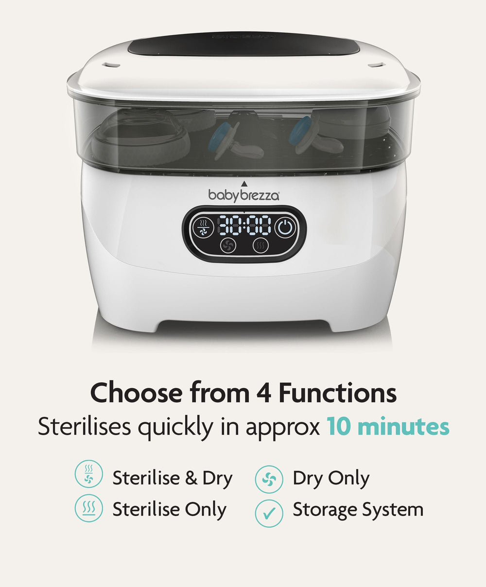 Brezza Sterilisers Baby Brezza Steriliser Dryer Advanced - Black &amp; White