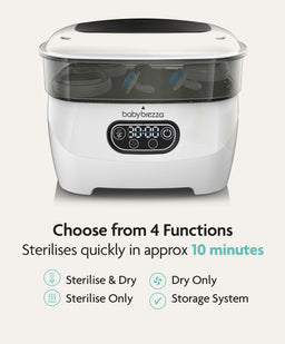 Brezza Sterilisers Baby Brezza Steriliser Dryer Advanced - Black & White