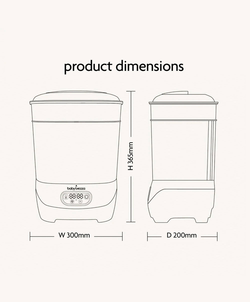 Brezza Sterilisers Baby Brezza Steriliser Dryer Advanced - Black &amp; White