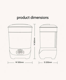 Brezza Sterilisers Baby Brezza Steriliser Dryer Advanced - Black & White