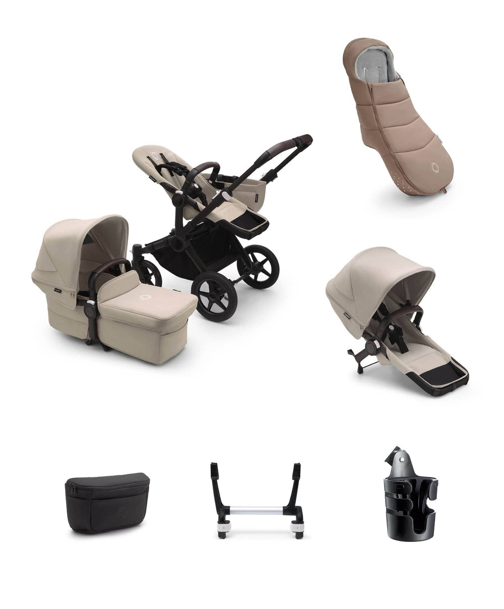 Bugaboo Bugaboo Donkey 5 Duo Essential Newborn Pushchair Bundle (7 Pieces) - Taupe