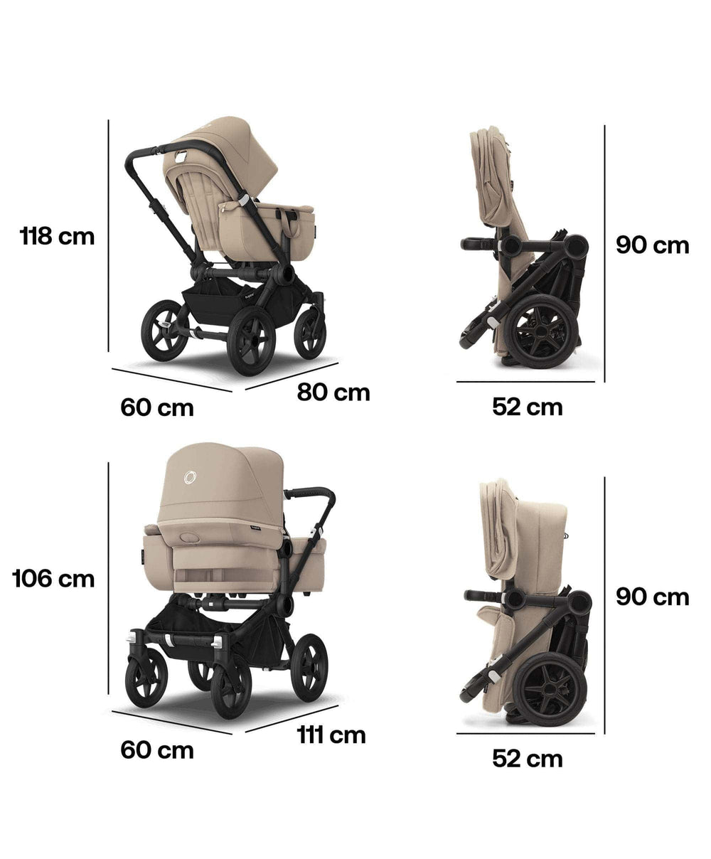 Bugaboo Bugaboo Donkey 5 Mono Complete Pushchair bundle with Cybex Cloud T i-Size Rotating Baby Car Seat &amp; Base - (10 Pieces) - Taupe