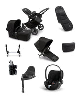 Bugaboo Bugaboo Donkey 5 Mono Complete Pushchair bundle with Cybex Cloud T i-Size Rotating Baby Car Seat & Base - (9 Pieces) - Midnight Black
