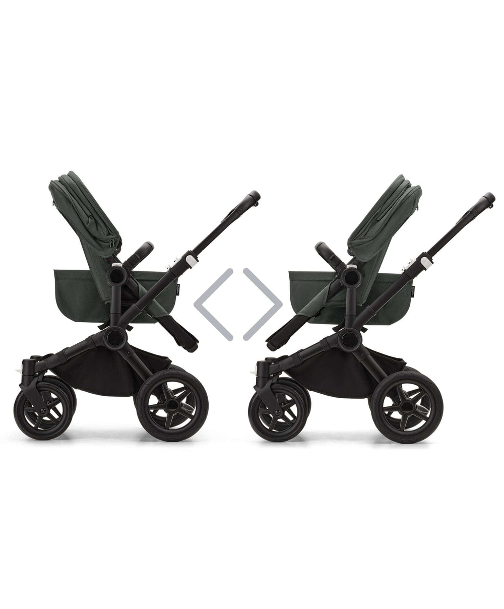 Bugaboo Bugaboo Donkey 5 Twin Pushchair Essential Bundle With Cybex Cloud T i-Size Rotating Baby Car Seat &amp; Base (12 Pieces) - Forest Green