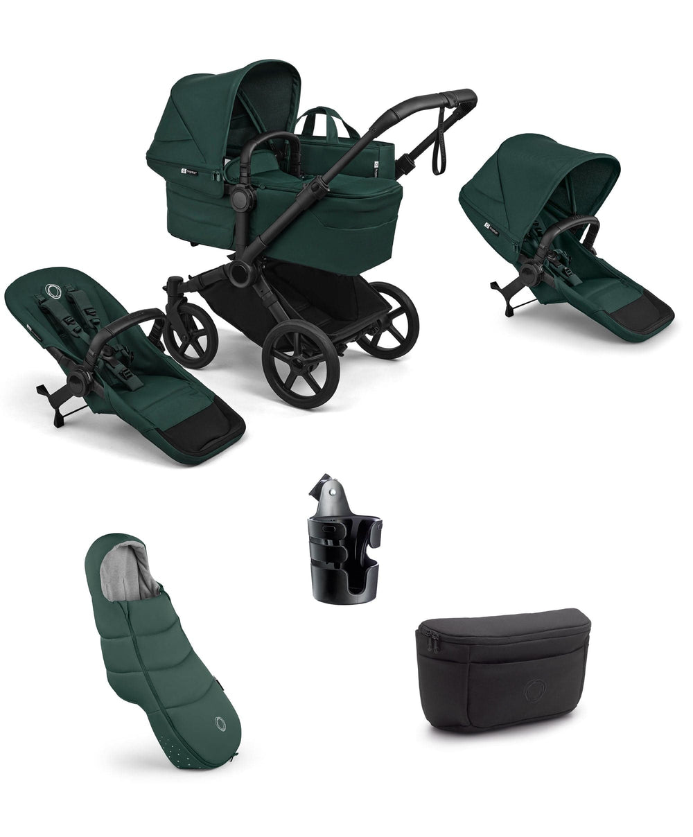 Bugaboo Bugaboo Donkey 6 Double Essential Pushchair Bundle (5 Pieces) - Fern Green