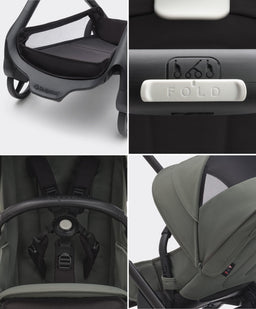Bugaboo Bugaboo Dragonfly Complete Stroller Bundle With Maxi-Cosi Pebble 360 Pro² Car Seat & Base (8 Pieces) - Forest Green