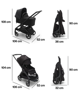 Bugaboo Bugaboo Dragonfly Complete Stroller Bundle With Maxi-Cosi Pebble 360 Pro² Car Seat & Base (8 Pieces) - Forest Green