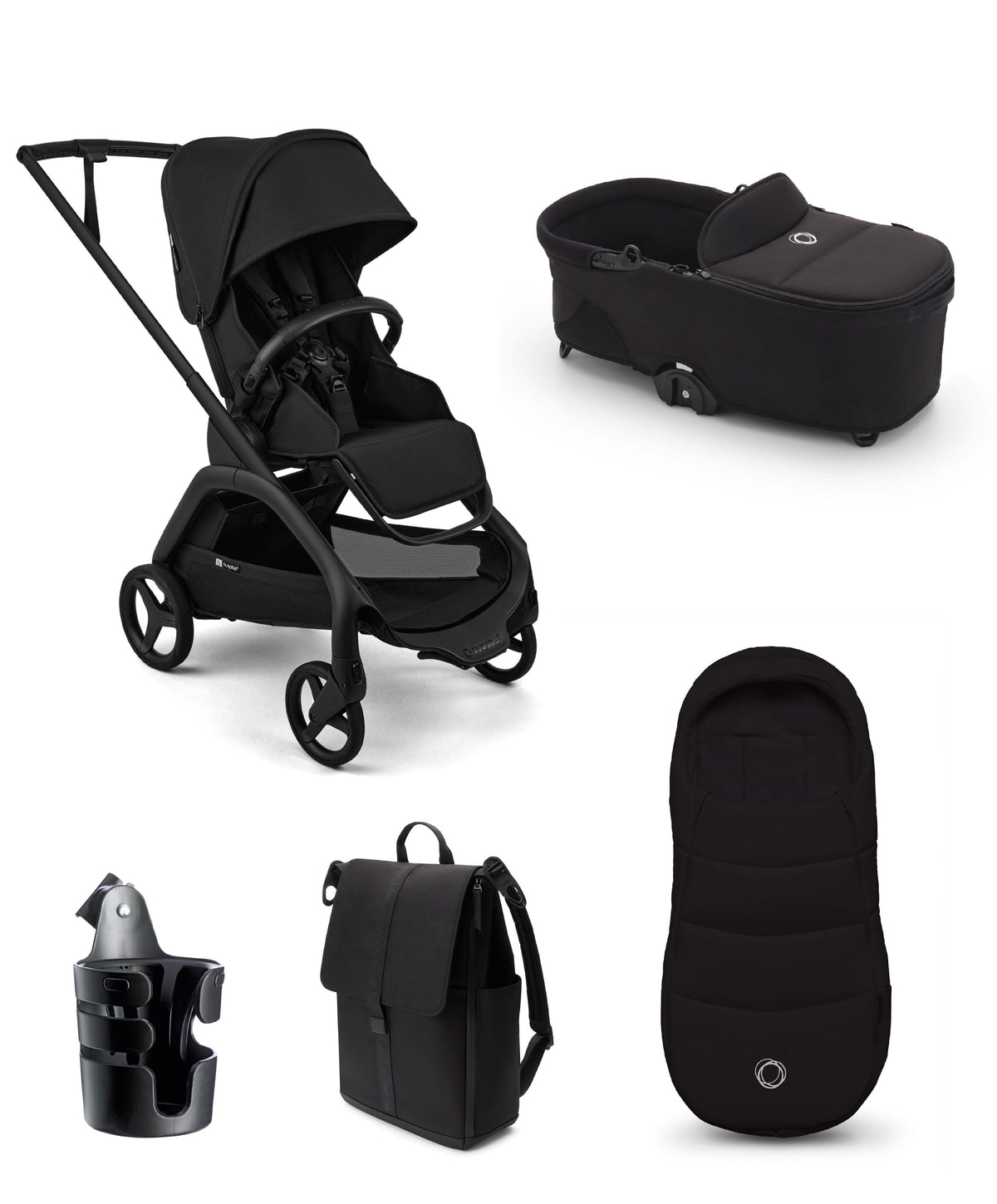 Bugaboo Bugaboo Dragonfly Plus Essential Pushchair Bundle (5 Pieces) - Black