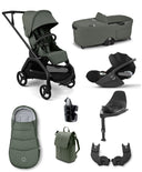 Bugaboo Bugaboo Dragonfly Plus Ultimate Pushchair Bundle with Cybex Cloud T i-Size Plus Rotating Baby Car Seat  & Base (8 Pieces) - Forrest Green