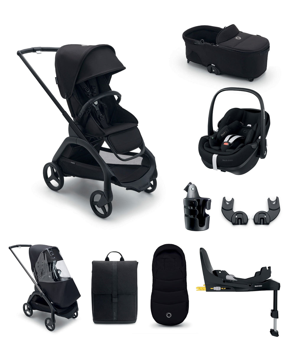 Bugaboo Bugaboo Dragonfly Pushchair Bundle with Maxi-Cosi Pebble 360 Pro² Car Seat &amp; Base - Black