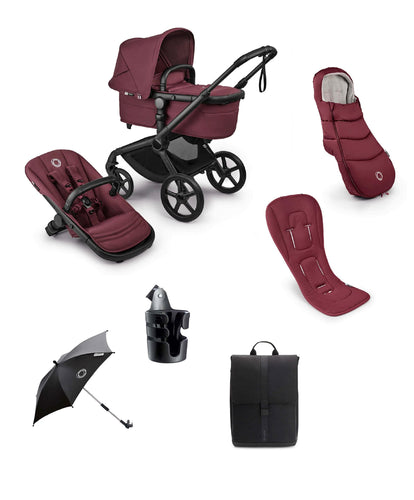 Bugaboo Bugaboo Fox 5 Renew Complete Pushchair Bundle (7 Pieces) - Dark Cherry